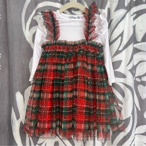 Matching Holiday Sparkle Ruffle Dress Sets